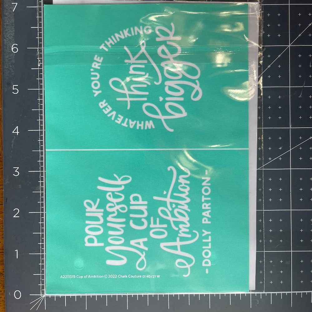 NEW Chalk Couture A Size Transfer - Cup of Ambition - A2211319